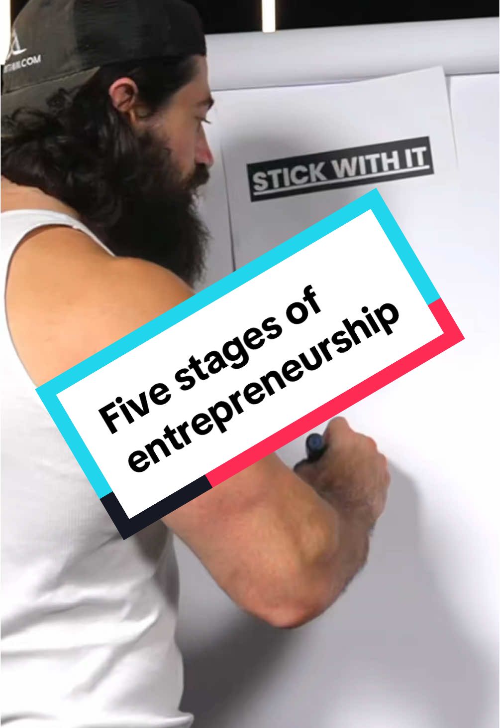 A post by @ahormozi on TikTok caption: 5 stages entrepreneurs go through 