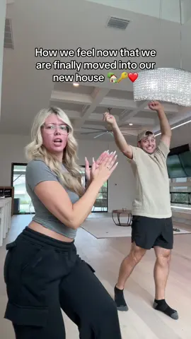 A post by @mariahandbill on TikTok caption: Can’t believe we are finally moved in!! 🏡❤️ House tour on yt: mariahandbill 