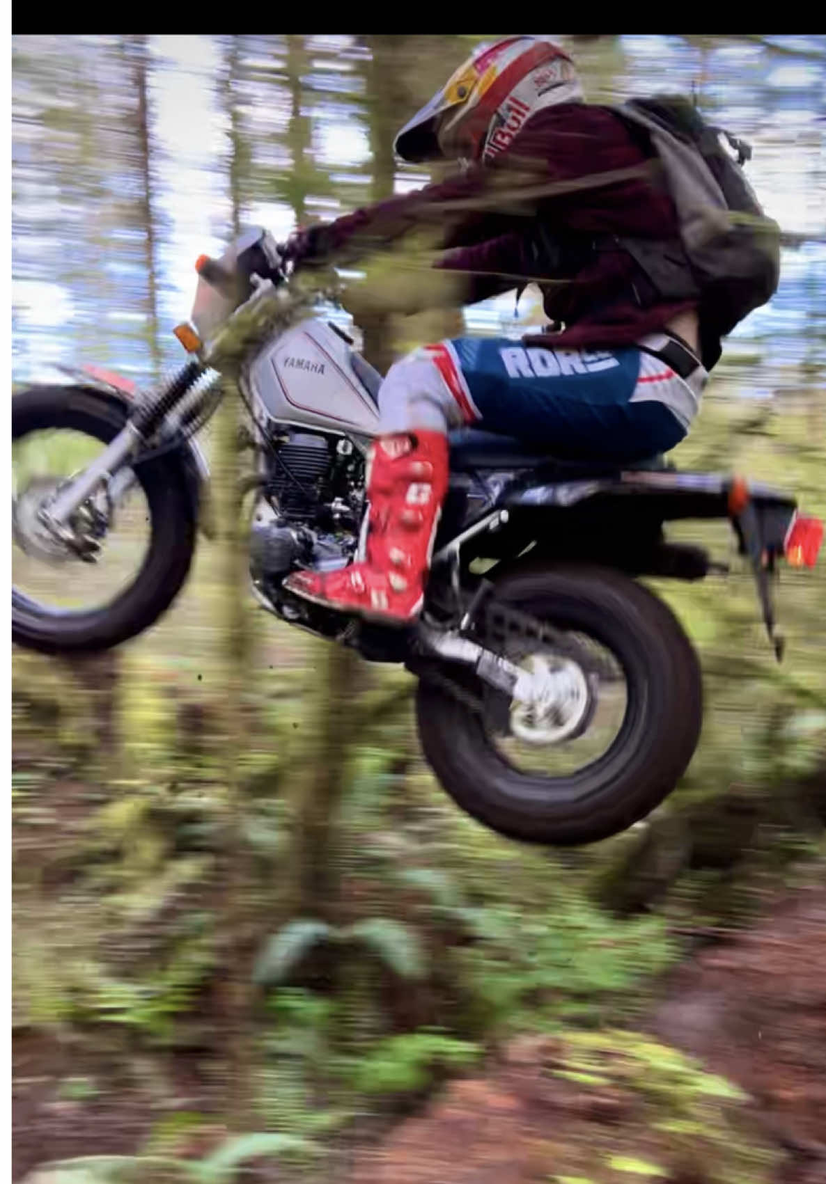 A post by @carsonbrown_910 on TikTok caption: What is the most fun trail bike? Here is a Yamaha TW200 woods stroll 🔥 @Red Bull Motorsports @Red Bull @All Balls Racing @MotoSport.com #TW200 #yamaha #offroad 