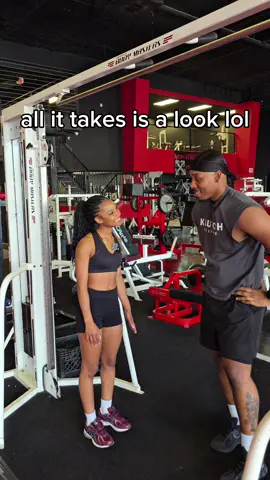 A post by @niyah.wanya on TikTok caption: had her tripping 😂                                  #niyahwanya #nwfam #fyp #couplestiktok #christiancouple #gym #gymtok #gymcouple 