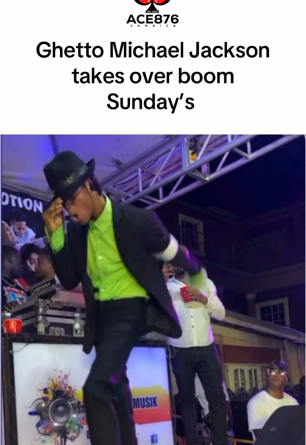 A post by @ace876media.ent1 on TikTok caption: Ghetto Michael Jackson takes over boom Sunday’s 