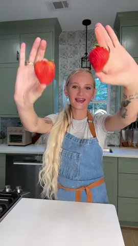 A post by @tinekeyounger on TikTok caption: The twins are the size of strawberries so we’re going to make strawberry cake 🍰 