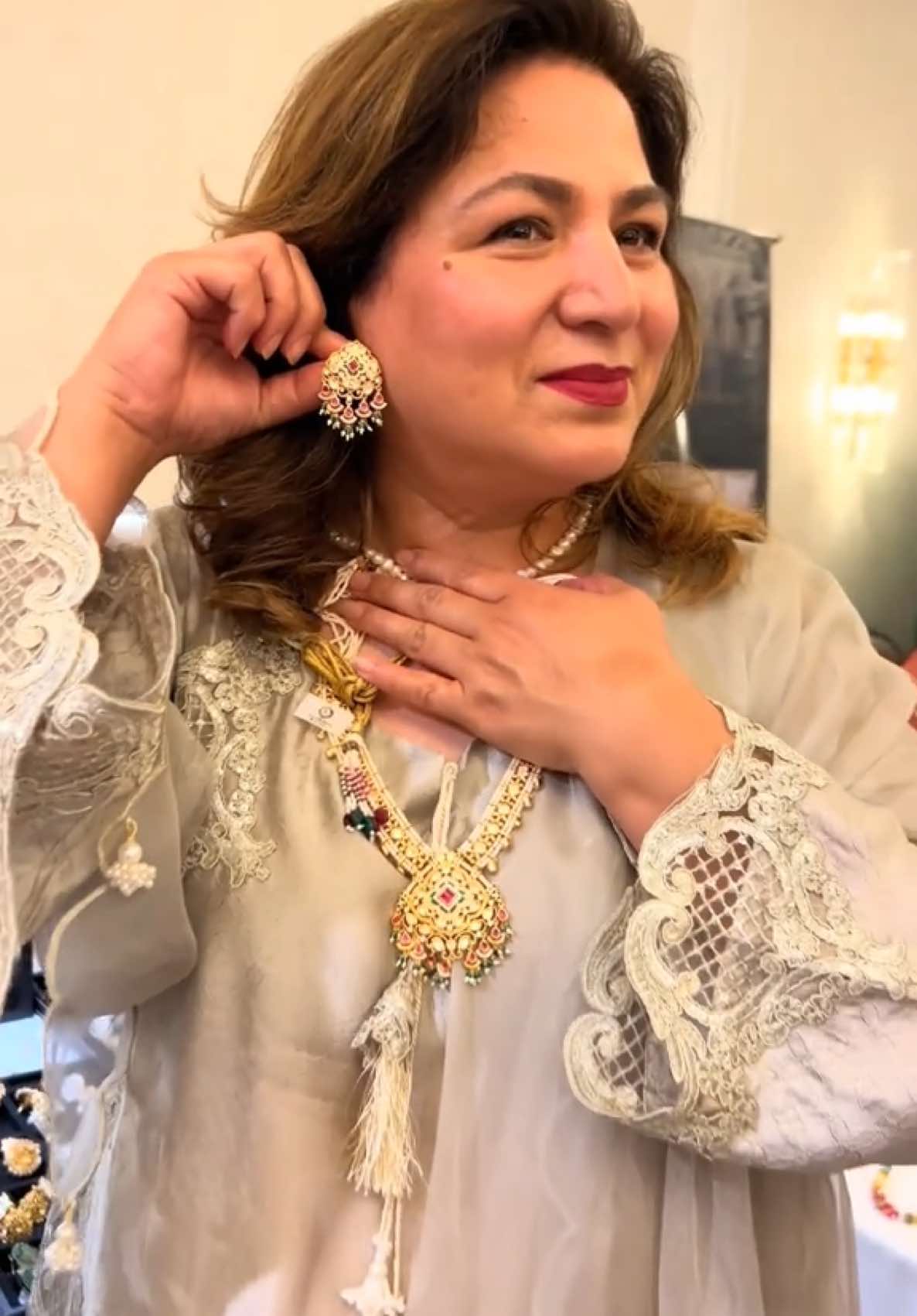 A post by @pulwasha_cooks on TikTok caption: Beautiful event by @thessedit  and beautiful Jewelry by @jjewels by kur #fyp #exibition #indianjewelery 