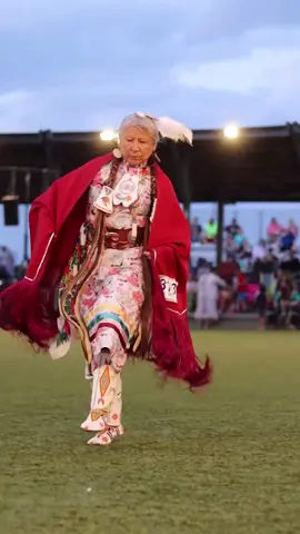 A post by @nativeamericancultures on TikTok caption: Hinckley Powwow  SNL Women's Golden Age Fancy Contest #treykeahna #nativeamerican #indigenous #powwows #nativeamericanmusic #powwowtrail #cree #nativepride #comanche #cherokee #nativepeople #sioux #navajos #firstnations #history #dance #jingledress #culture #suite #viral #foryou #fpy 