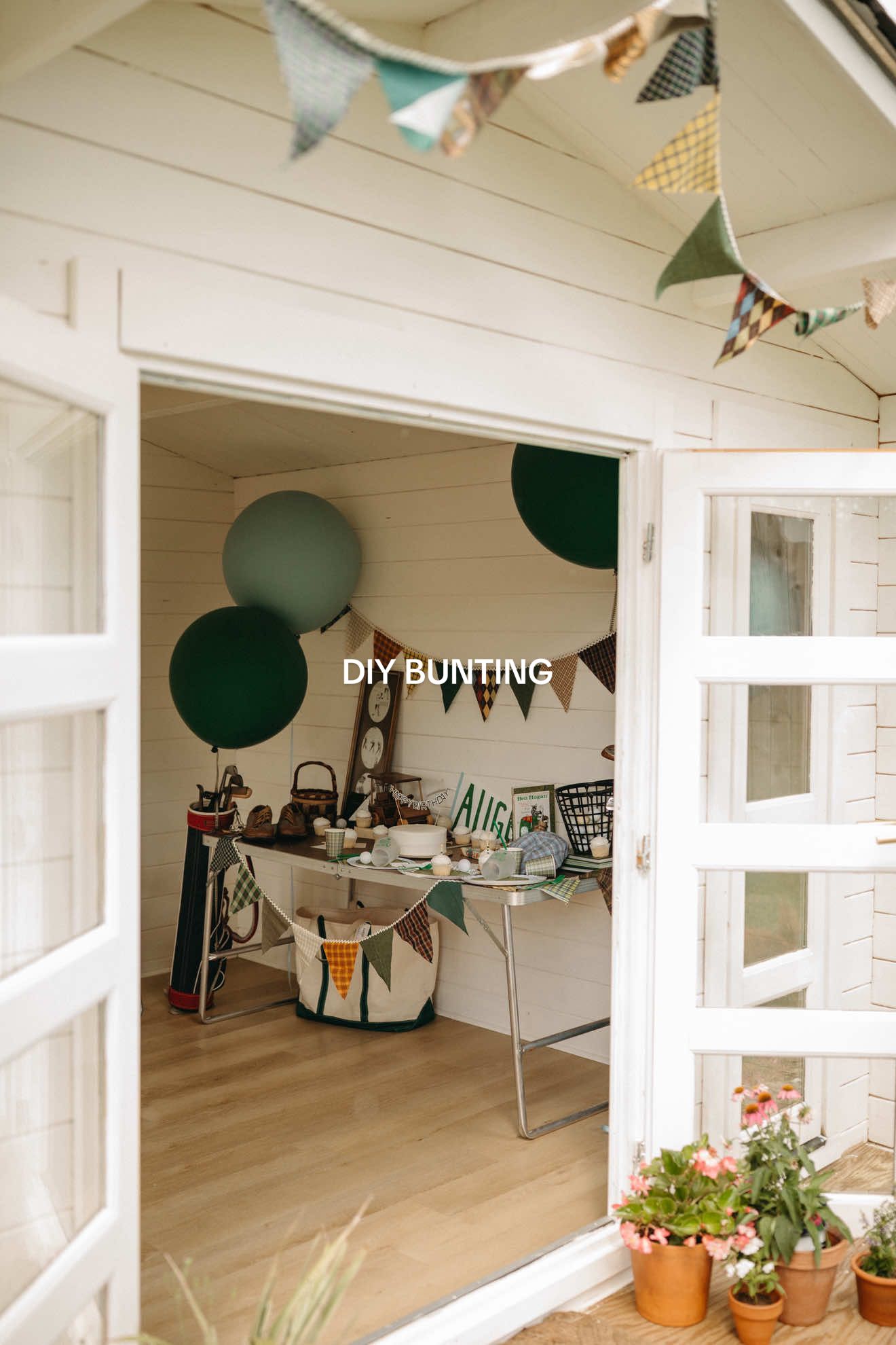 A post by @emilyfranciswheaton on TikTok caption: how I used thrifted fabric & turned it into a few buntings! ⛳️ I highly recommend getting a rotary knife and cutting mat to make cutting easier 🙂‍↕️🙂‍↕️🙂‍↕️   #diy #diyprojects #birthdaypartyideas 