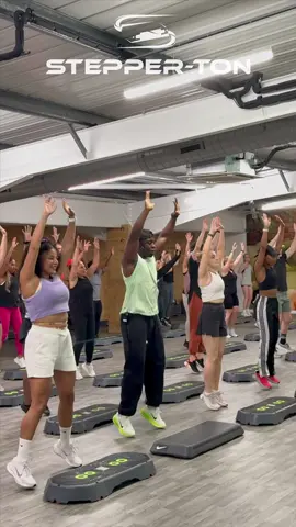 A post by @juliusburphy on TikTok caption: Fitness Class or a Rave? BOTH 😂🔥🔥 #fyp #foryoupage #stepperton #juliusburphy #hiphopstepaerobics #afrostep #funcardio #nike #mbeat #incredible #rave 