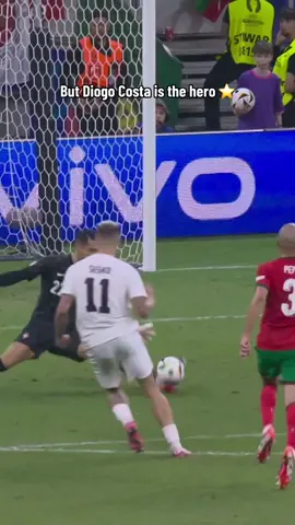 A post by @uefaeuro on TikTok caption: Massive moment at EURO 2024 🤯 #EURO2024 #DiogoCosta 