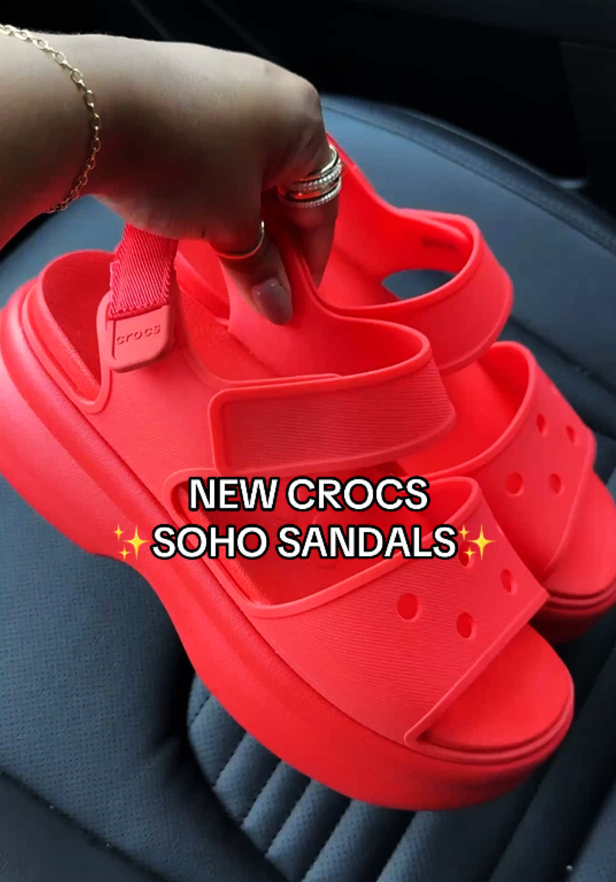 A post by @bettyyannhill on TikTok caption: I NEED THE WHITE & GREEN asap❤️‍🔥❤️‍🔥❤️‍🔥 Grab them while they're in stock! @Crocs #crocsnewarrivals #crocssohosandals #crocssandals #crocs #crocsnew #newcrocs #crocsshoes #tiktokshopcreatorpicks #dealsforyoudays 