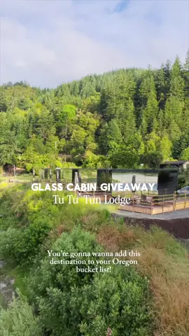 A post by @itsloganmarie on TikTok caption: This luxury resort in Southern Oregon is giving away 1 night in their glass cabins. Head to my Instagram to enter to win!#southernoregoncoast #southernoregon #goldbeach #traveloregon 