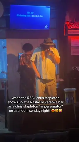 A post by @the615house on TikTok caption: Imagine going next 😂 #countrymusic #chrisstapleton #karaoke #fortnash 🎥: @Alexis Kathleen  