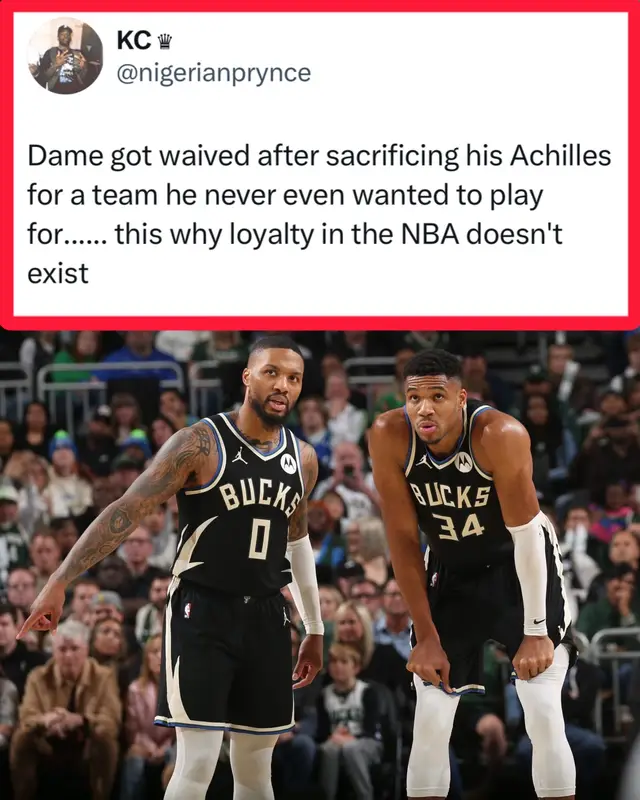A post by @whistle on TikTok caption: Feel bad for Dame 😞🙃 #dametime #nbabasketball #basketballtiktok #basketball #bucks 