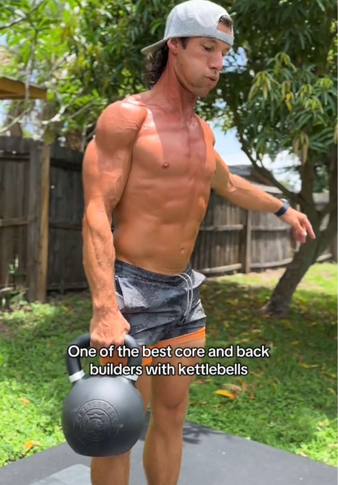 A post by @asgooch on TikTok caption: The suitcase deadlift is gnarly.  That’s all there is to it. This one hammers core and posterior chain like no other. So if you’re looking to build a resilient body, add this to the mix. #kettlebell #workout #kettlebellworkout #fitover40  #abworkout #coreworkout 