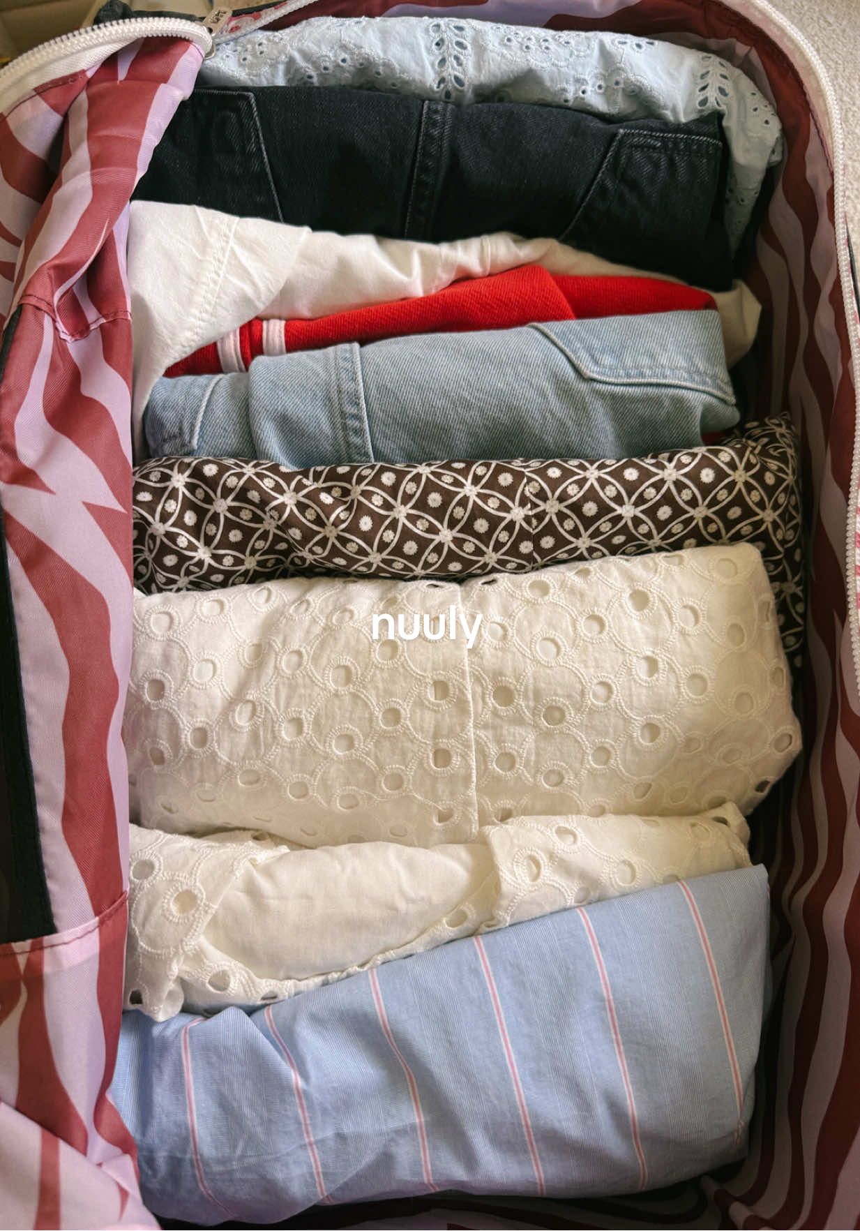 A post by @emilyfranciswheaton on TikTok caption: summer vacation vibes loading!!!!  #nuuly #nuulyhaul #summervibes #tallgirlstyle @Free People @nuuly @ASTR THE LABEL @D O N N I. @Hill House 