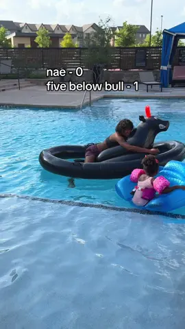A post by @auntienae95 on TikTok caption: we actually had so much fun trying to stay on this thing 😂 highly recommend going to @Five Below and getting it #auntienae #missboy #summer #summertime #summerfinds 