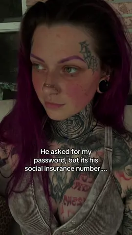 A post by @miss.spider.legs on TikTok caption: What would you do? 😉 #spiderlegs #yallternative #inkedup #relationshipgoals #fypシ #tattooed #password #relatable #trending #foryoupage 
