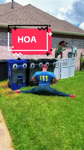A post by @scotty.k.fitness on TikTok caption: Now they’re not as….unsightly 🗑️ #hoa #no #series #nope #pass #trash #dino #dinosaur #hot #howto #upcycling #pretty #shiny #home 