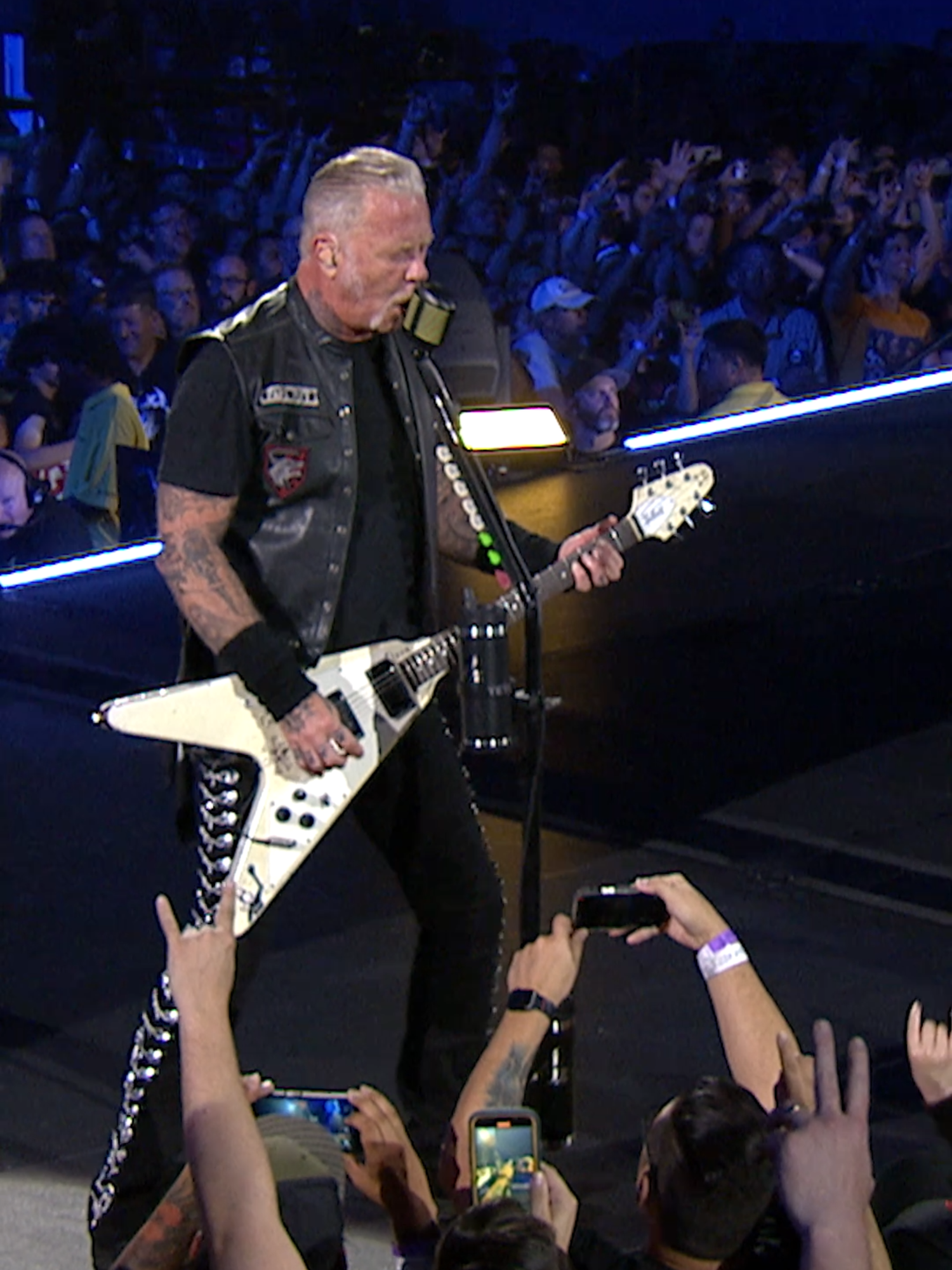 A post by @metallica on TikTok caption: "Flash before my eyes... ⚡️" #M72Houston