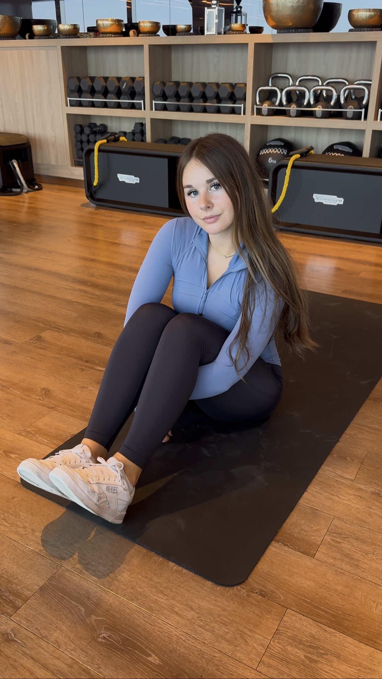 A post by @leximarvell on TikTok caption: daily stretches 💪 ##workout