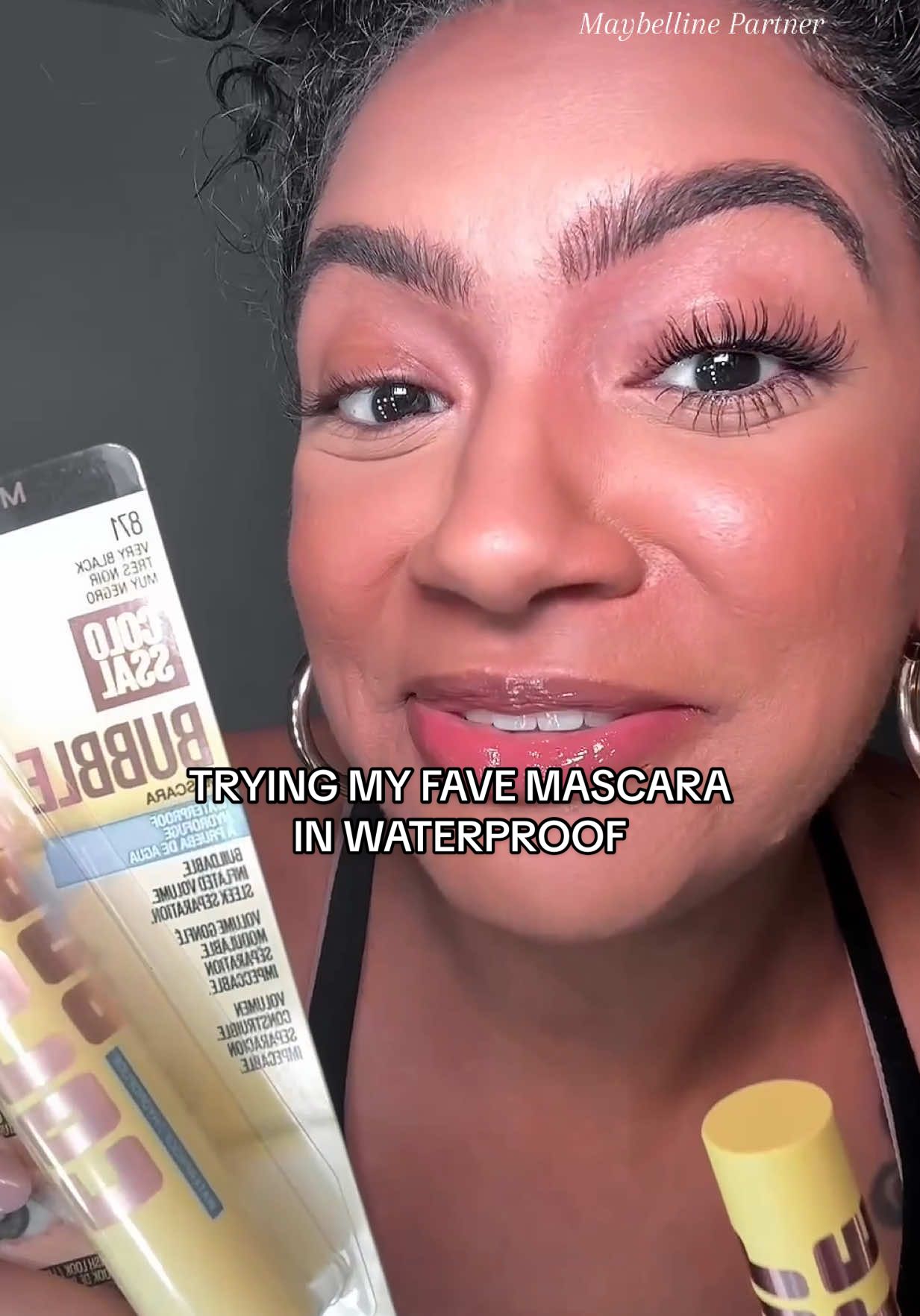 A post by @bettyyannhill on TikTok caption: Replying to @azcrak applying the waterproof one 😍❤️‍🔥🤌🏽 didn't disappoint 👏🏽 #maybellinecolossalmascara #maybelline #maybellinebubblemascara #maybellinepartner #bubblemascara #dealsforyoudays #ttsbeautybesties #tiktokshopbeauty #tiktokshopcreatorpicks #waterproofmascara 