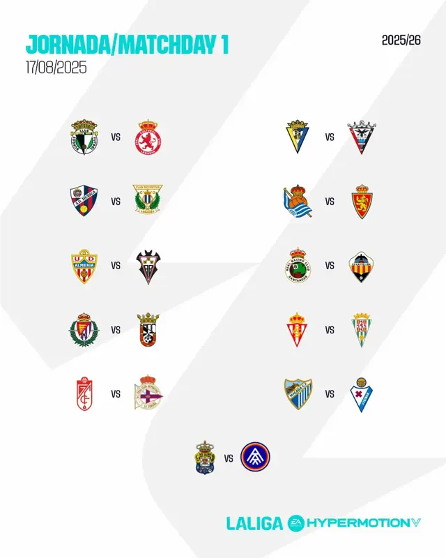 A post by @laliga on TikTok caption: 🍿 the first & the last matchday in #LALIGAHYPERMOTION 2025/26! #DeportesEnTikTok 