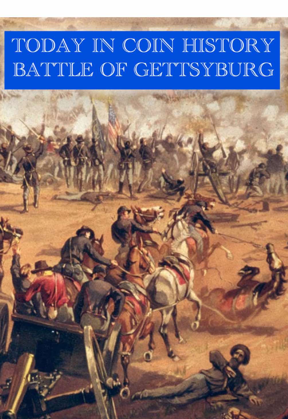 A post by @bullionshark on TikTok caption: 🇺🇸⚔️ Most know Gettysburg changed America… But it changed coins too. 🪙 During the Civil War, Americans hoarded gold, silver, even copper. By 1863, coins disappeared, replaced by paper and tokens just to keep trade alive. The 1863 Indian Head Cent became a lifeline for commerce. Decades later, a Gettysburg half dollar honored the unity forged in that battle. Coins didn’t just survive the war… they helped America survive. 🔎 Follow @BullionShark for more stories hidden in your pocket change. #todayincoinhistory #coincollecting #bullionshark #civilwar #numismatics #historytok #coinsoftiktok #rarehistory