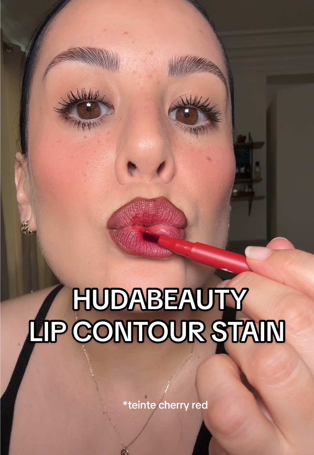 A post by @frenchtouchofmakeup on TikTok caption: Moi je les aime bien les Lip contour stain de @Huda Beauty  1ml c’est vraiment rien pour 26 balles je suis curieuse de voir combien de temps va me durer le stylo ! #makeup #lip #lipstain #hudabeauty 