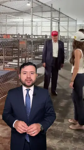 A post by @benjaminzamoratv on TikTok caption: 🚨Presidente Trump visita prisión ‘Alligator Alcatraz’ que será usada para retener a indocumentados en Florida.