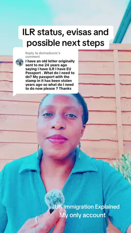 A post by @ukimmigrationexplained on TikTok caption: Replying to @doriradovcic #immigration #immigrationconsultant #ukimmigrationlaw #lawtalk #immigrationlaws #immigrationlaws #immigrationtipsuk #guidanceonly #answeringquestions #ukimmigrationconsultant #evisa #traveling #digitalvisa #indefiniteleavetoremain #permanentresidence #eunational 