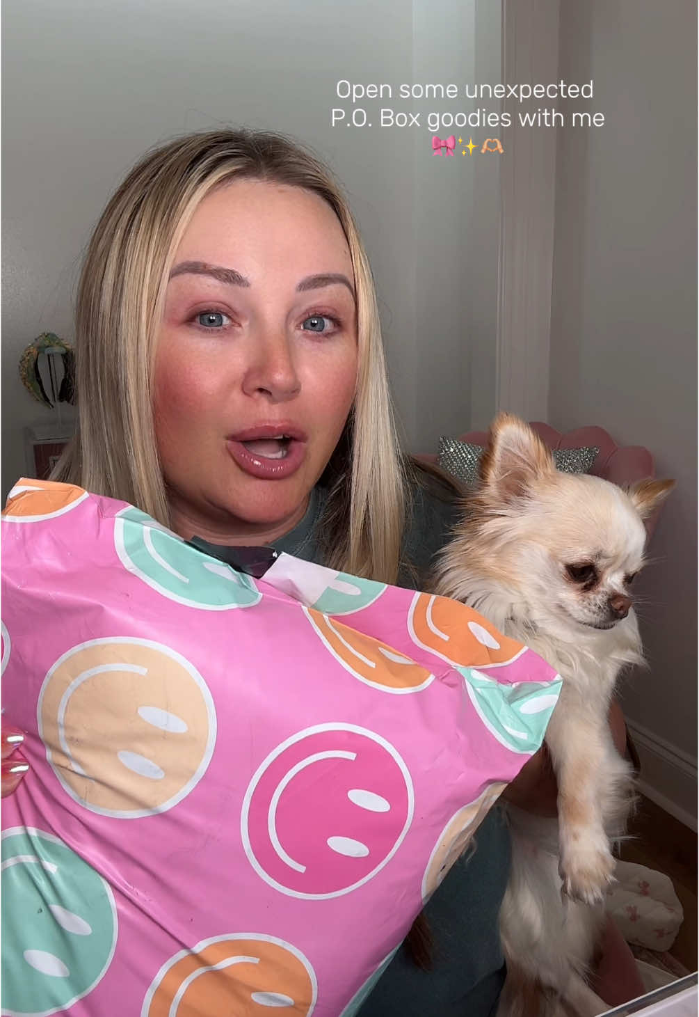 A post by @smalltownbeautybytess on TikTok caption: Cute shirts @LOVELY NELLY TEES use🎀Tess🎀for 10% off  Cute hats @shopthepreppypepper use✨Smalltowntess✨for 10% off Thank you both so much🥹💕 #smallbusiness #womenownedbusiness #thankyou #sweet #momsoftiktok #fyp #unboxing #pobox 
