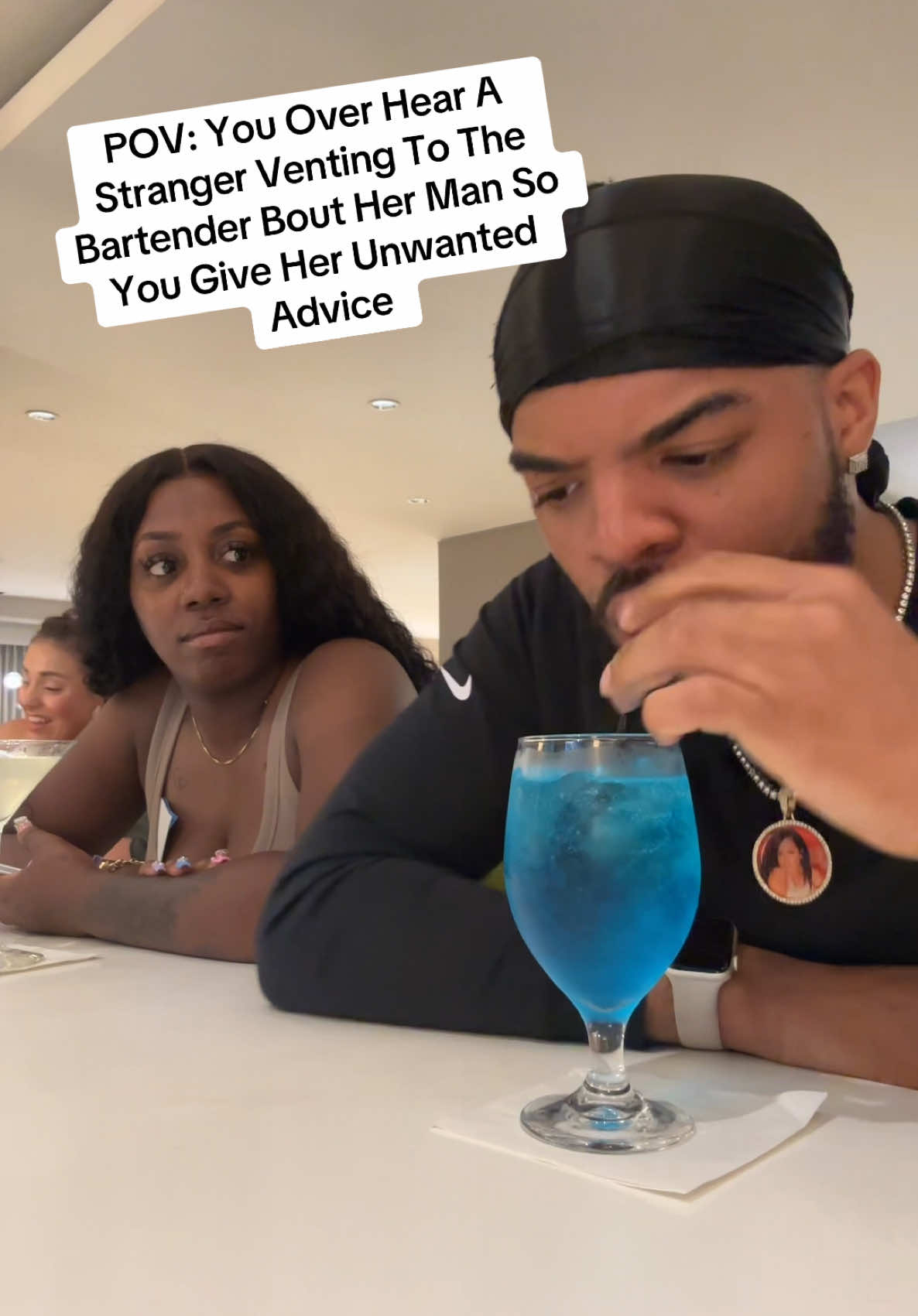 A post by @qteezy_vibezzz on TikTok caption: 🤣😭Be After One Sip Of That Blue Drink #fyp #foryou #foryoupage #qteezy @Sherell S Hodge 