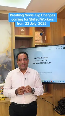 A post by @workpermitcloudltd on TikTok caption: Breaking News: Big Changes coming for Skilled Workers from 22 July, 2025.  See pinned comment section for more details
