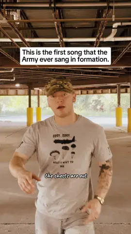 A post by @jonathanmichaelfleming on TikTok caption: Written in WW2🇺🇸 Song Name: Sound Off (The Duckworth Chant) Album: Cadences Volume 4 . . 🎧💿 All the cadences are available to listen to via hard copy CDs and are out on your favorite music service. You can find a Iink to all of the above on my profiIe. 👕 The shirt/hat I’m wearing and other merch are also available using the same Iink. #jonathanmichaelfleming #military #soundoffcadence #militarycadence