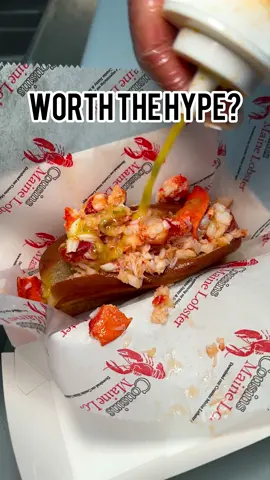A post by @briotchhh on TikTok caption: Is it worth the hype?!  There’s lobster and then there’s cousins main lobster. @cousinsmainelobster started by two cousins (@sabinlomac and @jimtselikis) from Maine who pitched on Season 4 of Shark Tank, locked in a deal with @barbaracorcoran, and now they’ve got 85+ locations across the country. Their lobster is wild-caught and flown in fresh straight from Maine & everything is made fresh to order!  🦞 Garlic Butter Roll 🦞 Lobster Tacos + Shrimp Tacos  🦞 Lobster Tail + Tots 🦞 Lobster Tots 🦞 Lobster Quesadilla  🦞 Lobster Grilled Cheese  Barbara Corkin said this is her best investment yet and I couldn’t agree more! So if you see that Black truck parked up in NYC, don’t play, get in line!  Check out their website to see exact locations in NYC and beyond!  Check them out ✨ #nycdinner#nyc#nyctok #foodtruck#nycfoodie#foodreview#manhattan#nyceats#nycrestaurants#lobster#fyp#nycdrinks
