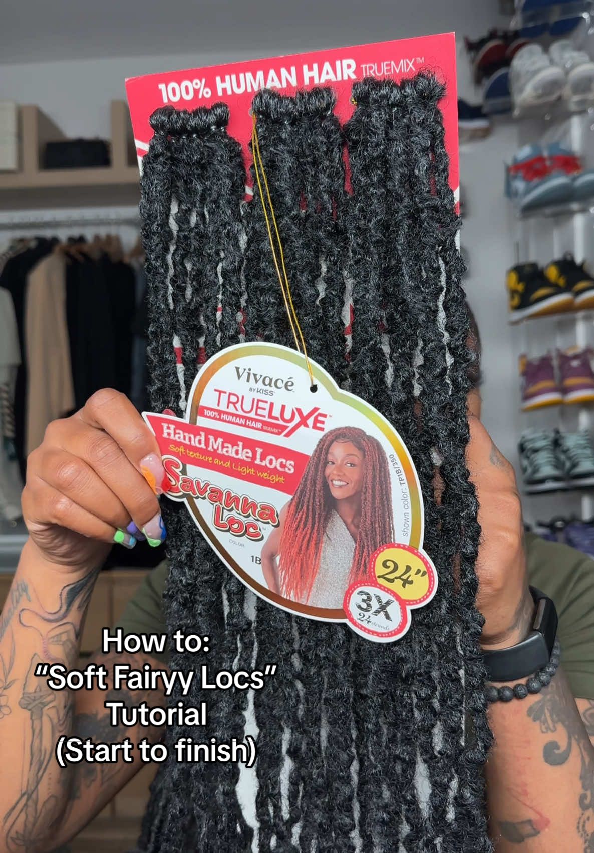 A post by @laurasiaandrea on TikTok caption: This “Soft Fairyy Loc” hairstyle deserves a pin in everyone’s moodboard! Here’s a step by step tutorial on this great summer hairstyle that protects the edges for my thin/fine hair baddies and is soooo lightweight and low maintenance, especially for 90-100 degree humid weather. Stay tuned, enjoy Xoxo Mama fairyy @Vivaceusa_official  #softfairyylocs #fauxlocs #tutorial #laurasiaandrea #laurasia_yt #laurasiaandreapcos #explore #fyp #blackgirl #5k #viral #hairtok #locs #flattwist #softlocs #humanhairlocs #boho #vivace #vivacebykiss #TRUELUXE #TRUEMIX #locs #braidedhairstyles #humanhair #handmadelocs