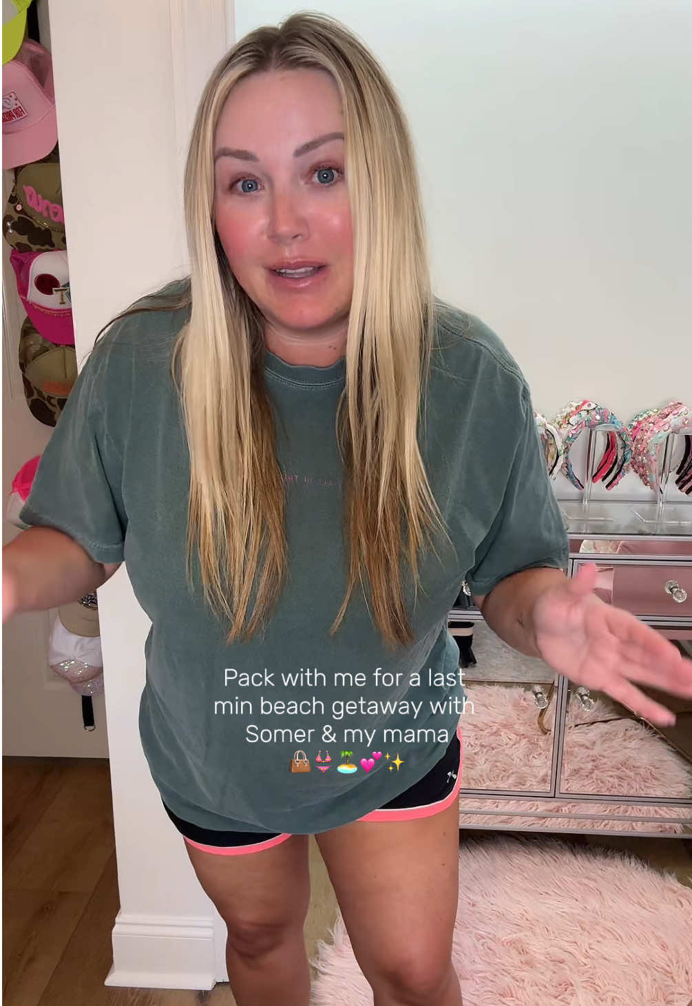 A post by @smalltownbeautybytess on TikTok caption: I have to get out this house for a few days or I am going to completely lose it🫣😆💓#MentalHealth #mentalhealthmatters #mentalhealthawareness #break #getaway #beach #packwithme #minivacation #vacation #summer #momsoftiktok #fyp 