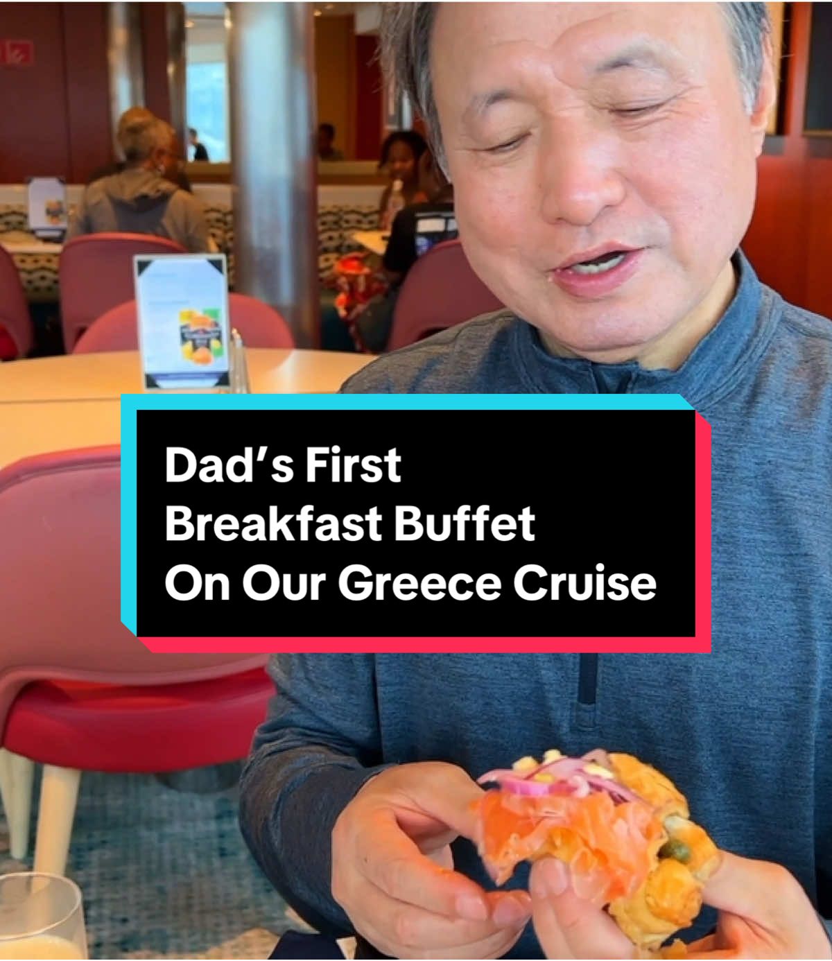 A post by @crazykoreancooking on TikTok caption: Dad had breakfast like this every single day of our week long cruise lol #buffet #breakfast #breakfastbuffet #mukbang #foodreview #cruisereveiw #cruise