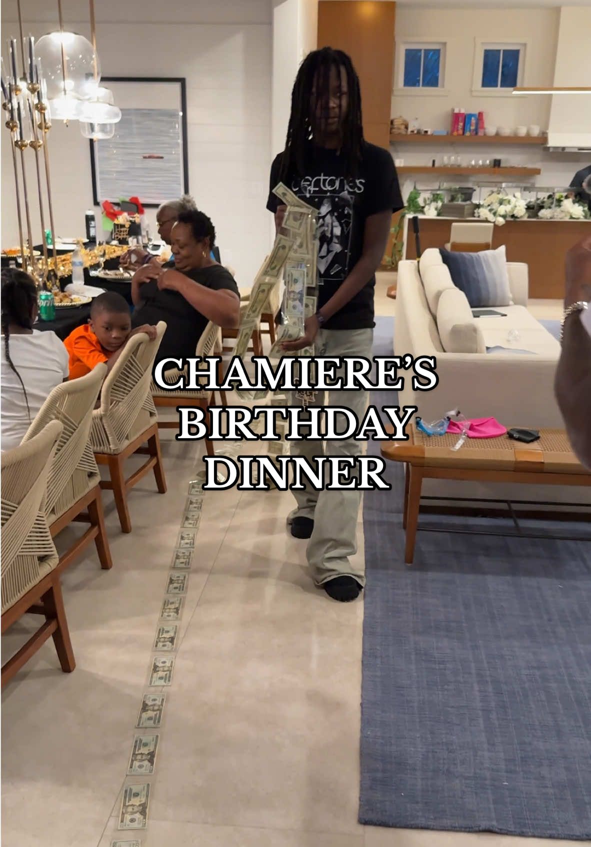 A post by @summerreignhenning on TikTok caption: Chamiere’s Birthday Dinner 🍽️ 