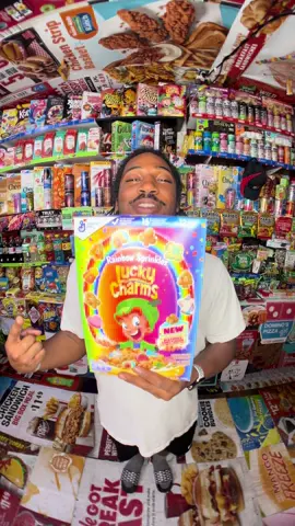 A post by @thesnackinshack on TikTok caption: @Lucky Charms Rainbow Sprinkles 🌈 🔥 @General Mills  Thank you to @generalmills for sending this over to us!!🫶🏾  #luckycharms #cereal #generalmills #cerealkiller #foodie #snacks #cerealbowl #🥣 #review #tastetest #tasty #snackreview #food #rainbow #sprinkles #rainbowsprinkles #fyp #foryoupage #foryou 