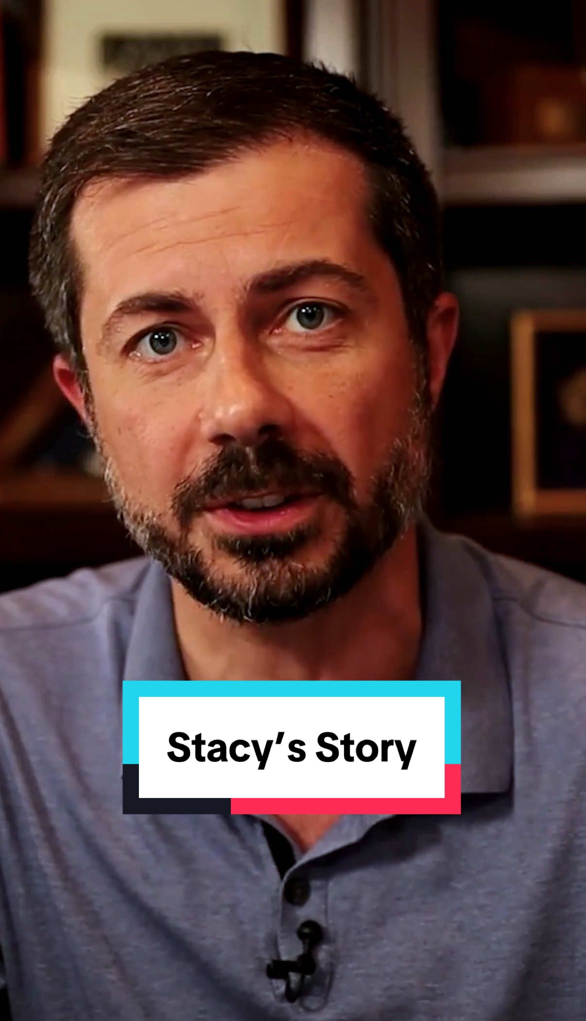 A post by @petebuttigieg on TikTok caption: Thank you to Stacy for sharing her story - and for doing what any parent would do to make sure their daughter has the care she needs to live at home. As this bill on GOP Medicaid cuts goes back to the House, it’s not too late to remind Washington politicians just how much is at stake.