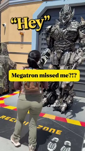 A post by @tinaexplorez on TikTok caption: Megatron missed me ? #fyp #viralvideo #viral #ootd #blowthisupforme #megatron #universalstudioshollywood #megatron
