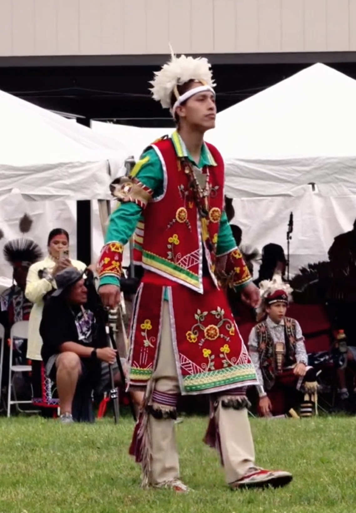 A post by @nativeamericancultures on TikTok caption: Men's War Dance // Oneida Pow wow #halonamediaus #nativeamerican #indigenous #powwows #nativeamericanmusic #powwowtrail #cree #nativepride #comanche #cherokee #nativepeople #sioux #navajos #firstnations #history #dance #jingledress #culture #suite #viral #foryou #fpy 