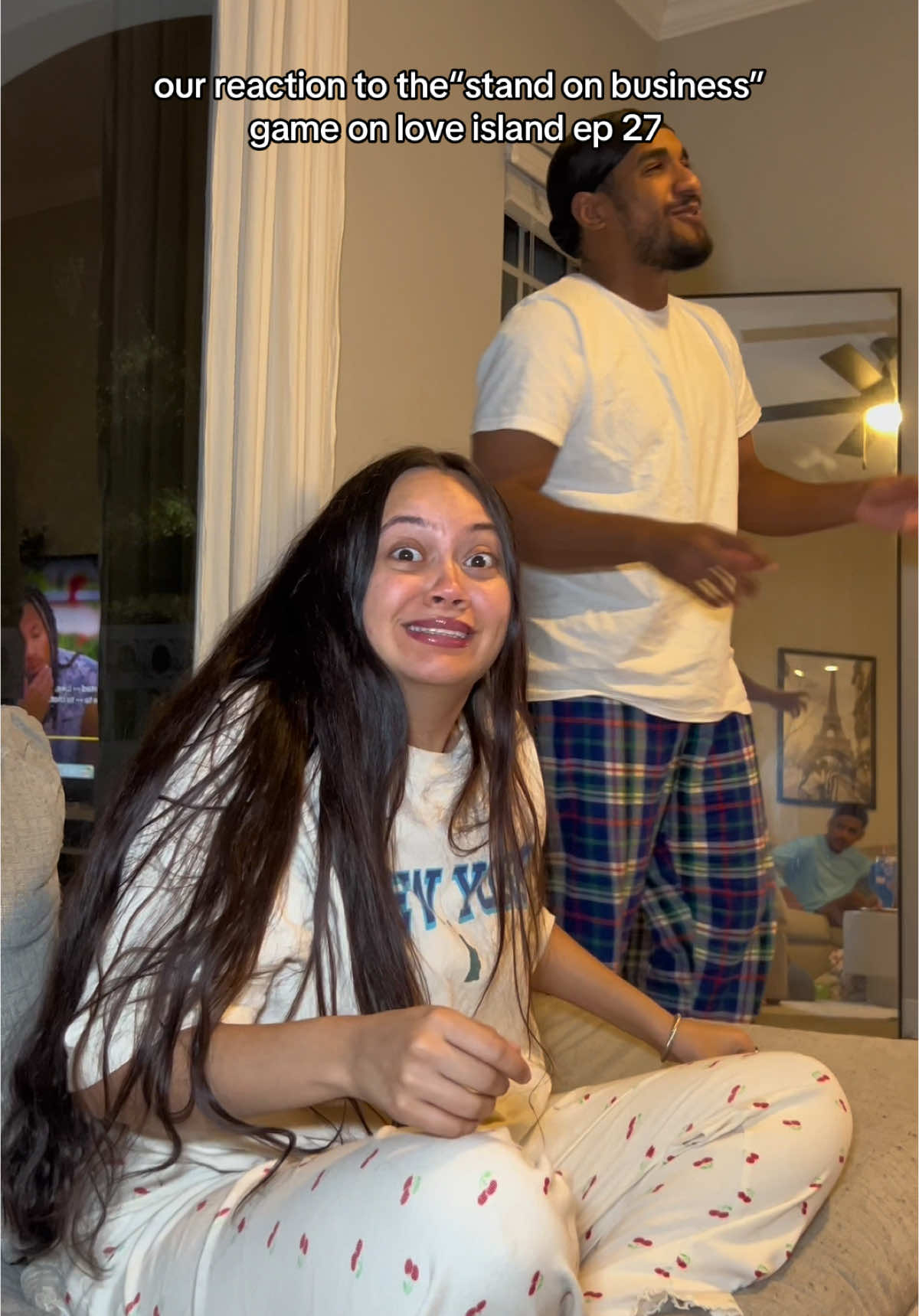 A post by @alexandjessicaa on TikTok caption: This episode of love island was CRAZY a lot of playing back happened 🤣 #loveislandusa #alexandjessicaa 