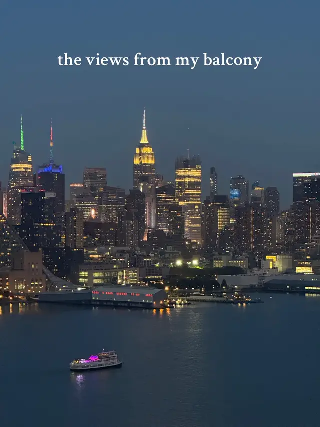 A post by @maariamarmora on TikTok caption: feeling so blessed. i love being a jersey girl🥰 i’m going to need more phone storage! #apartment #20s #newyork #lifestyle #photography 