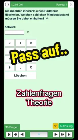 A post by @verkehrsguru_official on TikTok caption: Die Zahlenfragen lieben wir alle. Darum gehts #theorieprüfung #lernen #tipps #autofahren #prüfung 