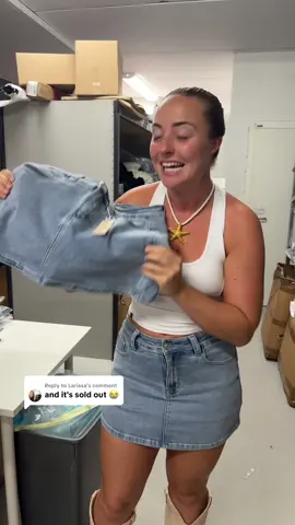 A post by @ellsbellesxx on TikTok caption: Replying to @Larissa The BEST stretchy denim skort😍🩵 #fyp #foryou #denimskort #skort #outfit #outfitinspo 