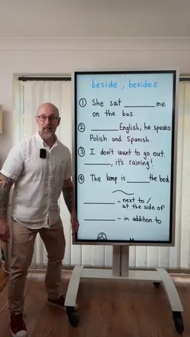 A post by @thegrammargoat on TikTok caption: beside & besides #grammar 