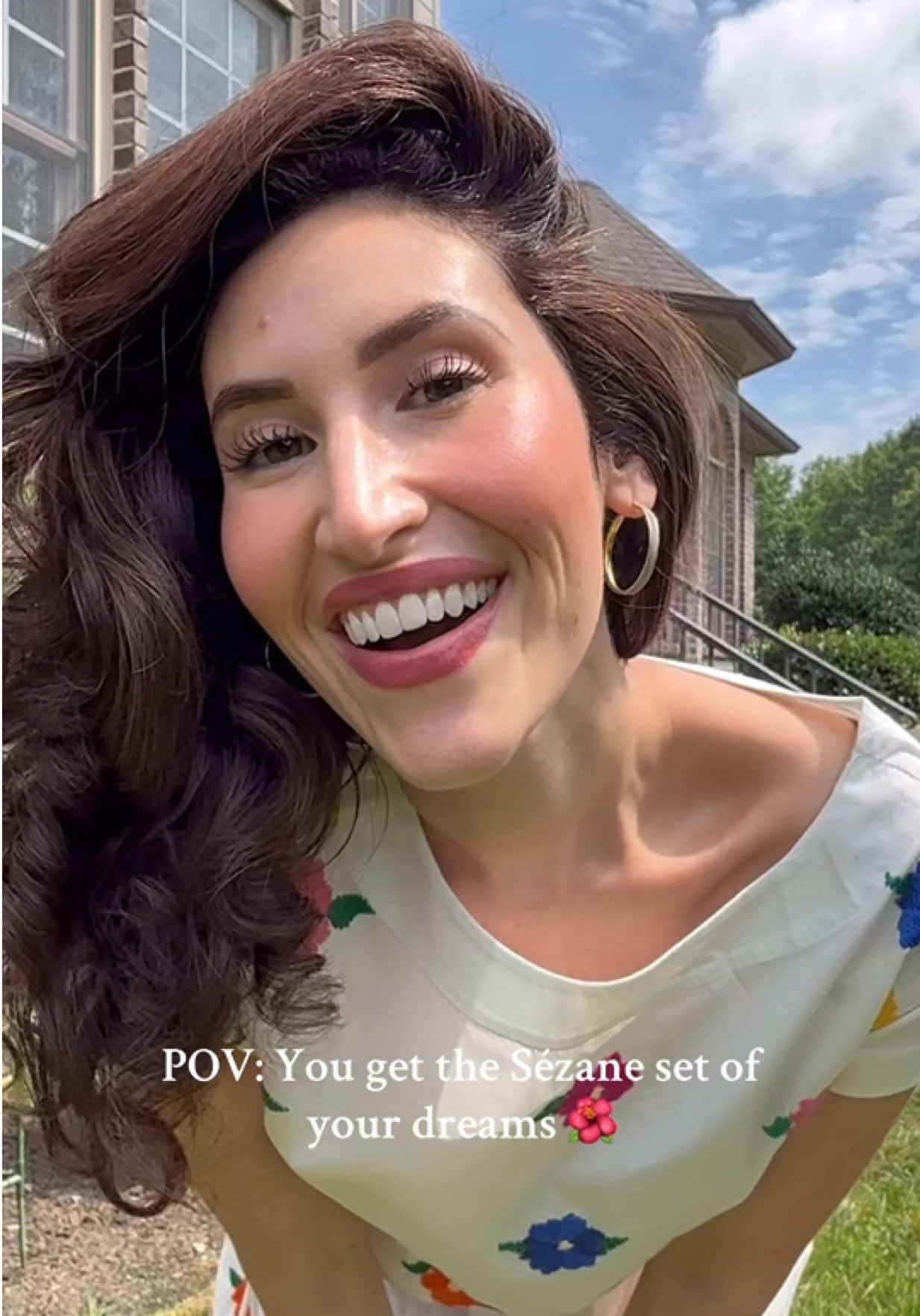 A post by @laurenpaley on TikTok caption: Absolutely obsessed @Sézane 🌺 Linked in my ShopMy! Link in bio #sezanelovers 