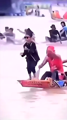A post by @traviskelce on TikTok caption: The aura has been farmed #indonesia #boatkid #aurafarming 