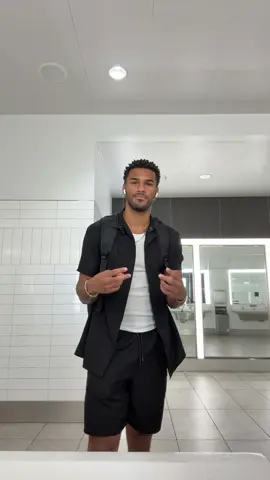 A post by @findjeremiah on TikTok caption: Airport fit check ft Amaya Papaya. LA MEEEE ✈️✈️ #loveislandusa #loveislandjeremiah #lax #la #travel #fyp #fashion #istillonlyhavemyloveislandoutfits 