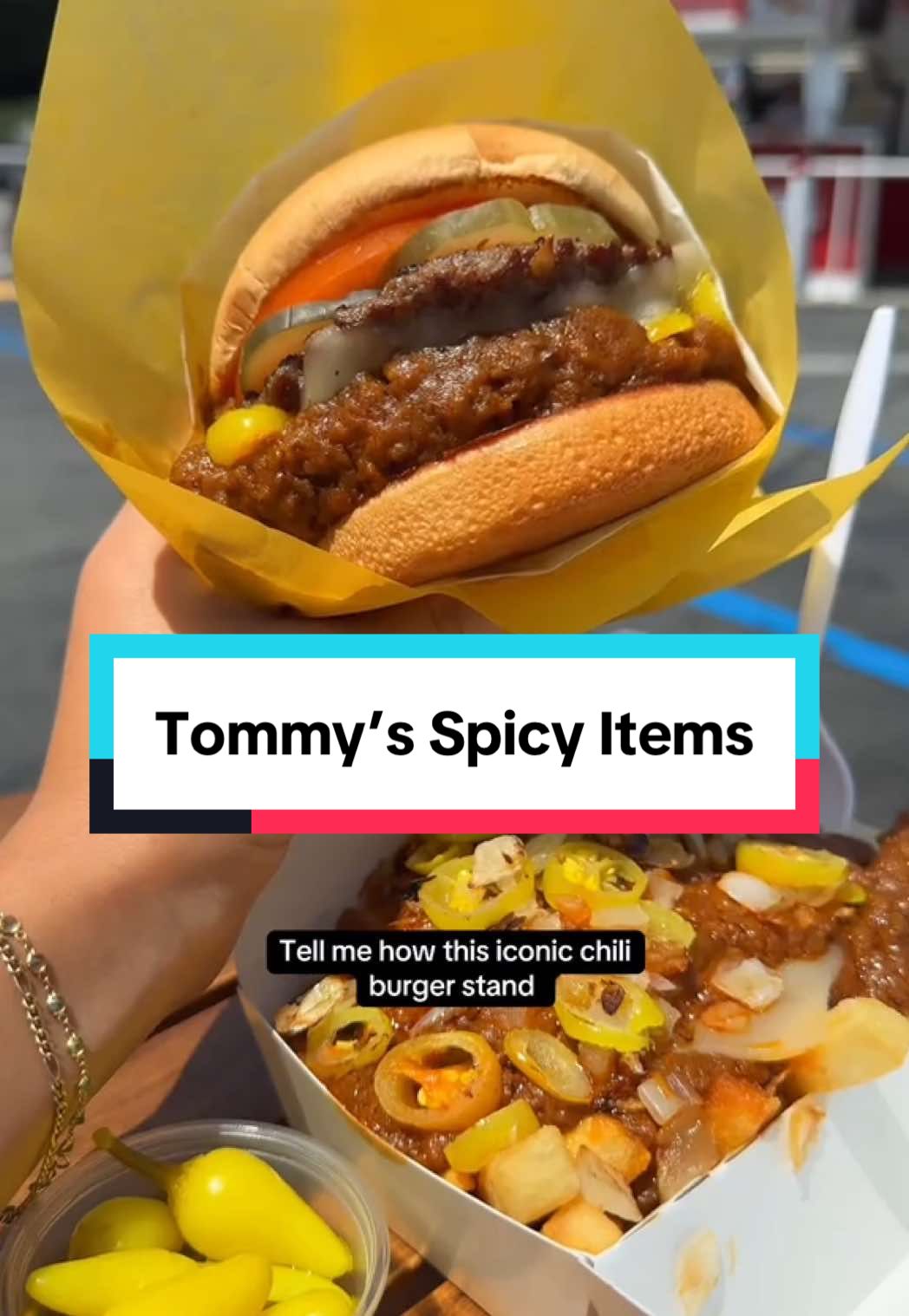 A post by @jenz_losangeles on TikTok caption: 🌭One of LA’s most ICONIC restaurants has changed their menu for the first time in 80 years 😲🌶️📍@Original Tommy's #la #restaurant #recommendation #WhereToEat #OriginalTommys #burger #chili #spicy